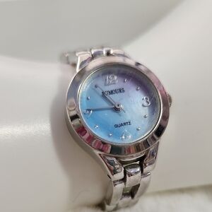 Silver and Blue Women's Watch
